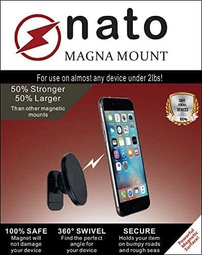 נאטו מגנה הר מקורי [2 מארז] תושבת טלפון סלולרי מגנטית אוניברסלית לשימוש בכל טלפון סלולרי או טאבלט-אייפון